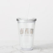 コラージュモダンフォトとグレーの最高のパパの贈り物 アクリルタンブラー (裏面)