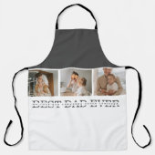 コラージュモダンフォトとグレーの最高のパパの贈り物 エプロン (正面)