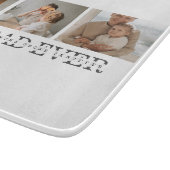 コラージュモダンフォトとグレーの最高のパパの贈り物 カッティングボード (角)