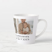 コラージュモダンフォトとグレーの最高のパパの贈り物 カフェラテマグ (右)