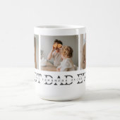コラージュモダンフォトとグレーの最高のパパの贈り物 コーヒーマグカップ (中央)