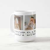コラージュモダンフォトとグレーの最高のパパの贈り物 コーヒーマグカップ (正面左)