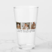 コラージュモダンフォトとグレーの最高のパパの贈り物 タンブラーグラス (正面)