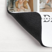 コラージュモダンフォトとグレーの最高のパパの贈り物 マウスパッド (コーナー)