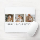 コラージュモダンフォトとグレーの最高のパパの贈り物 マウスパッド (マウス)