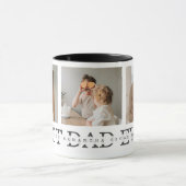 コラージュモダンフォトとグレーの最高のパパの贈り物 マグカップ (中央)