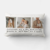 コラージュモダンフォトとグレーの最高のパパの贈り物 ランバークッション (正面)