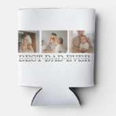 コラージュモダンフォトとグレーの最高のパパの贈り物 缶クーラー (正面)