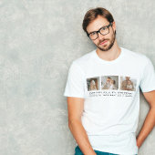 コラージュモダンフォトとグレーの最高のパパの贈り物 Tシャツ