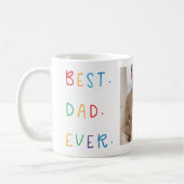 コラージュモダンフォトカラフル最高のパパEver Gift コーヒーマグカップ (左)