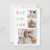 コラージュモダンフォトカラフル最高のパパEver Gift サンキューカード (正面)