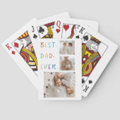 コラージュモダンフォトカラフル最高のパパEver Gift トランプ (裏面)