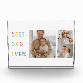 コラージュモダンフォトカラフル最高のパパEver Gift フォトブロック (正面)