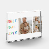 コラージュモダンフォトカラフル最高のパパEver Gift フォトブロック (左)
