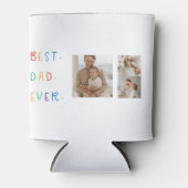 コラージュモダンフォトカラフル最高のパパEver Gift 缶クーラー (正面)