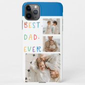 コラージュモダンフォトカラフル最高のパパEver Gift iPhoneケース (裏面)