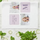 コラージュモダンフォトハッピーマザーズ日紫ギフト キッチンタオル (折り畳み)