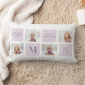 コラージュモダンフォトハッピーマザーズ日紫ギフト ランバークッション (ブランケット)