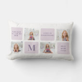 コラージュモダンフォトハッピーマザーズ日紫ギフト ランバークッション (正面)