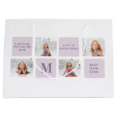 コラージュモダンフォトハッピーマザーズ日紫ギフト ラージペーパーバッグ (正面)