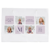 コラージュモダンフォトハッピーマザーズ日紫ギフト ラージペーパーバッグ (裏面)