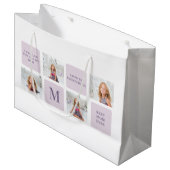 コラージュモダンフォトハッピーマザーズ日紫ギフト ラージペーパーバッグ (正面アングル)