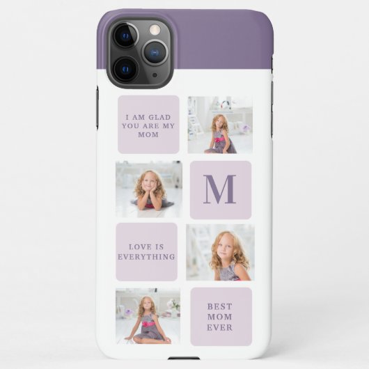 コラージュモダンフォトハッピーマザーズ日紫ギフト iPhoneケース (裏面)