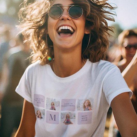 コラージュモダンフォトハッピーマザーズ日紫ギフト Tシャツ