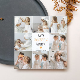 コラージュモダンフォトハッピー感謝祭おじいちゃん