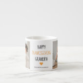 コラージュモダンフォトハッピー感謝祭おじいちゃん エスプレッソカップ (正面)