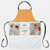 コラージュモダンフォトハッピー感謝祭おじいちゃん エプロン (正面)