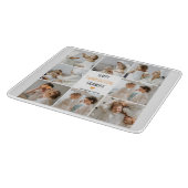 コラージュモダンフォトハッピー感謝祭おじいちゃん カッティングボード (角)