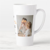 コラージュモダンフォトハッピー感謝祭おじいちゃん カフェラテマグ (右)