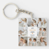 コラージュモダンフォトハッピー感謝祭おじいちゃん キーホルダー (正面)