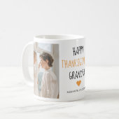 コラージュモダンフォトハッピー感謝祭おじいちゃん コーヒーマグカップ (正面左)
