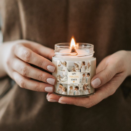 コラージュモダンフォトハッピー感謝祭おじいちゃん スクエアシール