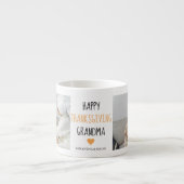 コラージュモダンフォトハッピー感謝祭おばあちゃん エスプレッソカップ (正面)