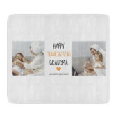 コラージュモダンフォトハッピー感謝祭おばあちゃん カッティングボード (正面)