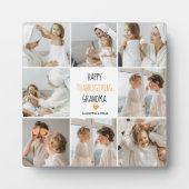 コラージュモダンフォトハッピー感謝祭おばあちゃん フォトプラーク (正面)