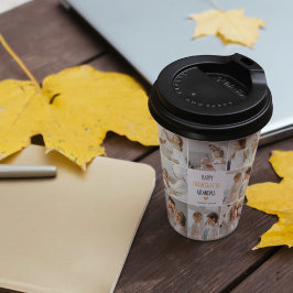 コラージュモダンフォトハッピー感謝祭おばあちゃん 紙コップ