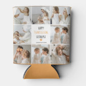 コラージュモダンフォトハッピー感謝祭おばあちゃん 缶クーラー (正面)