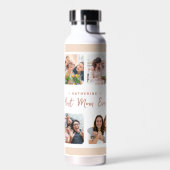 コラージュモダンフォトパーソナライズされたママのギフト ウォーターボトル (左面)