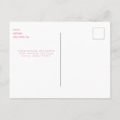 コラージュモダンフォトピンクガール誕生日パーティー ポストカード (裏面)