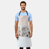 コラージュモダンフォトピンクハッピーマザーズ・デイ エプロン (着用した状態)