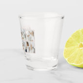 コラージュモダンフォトピンクハッピーマザーズ・デイ ショットグラス (右)