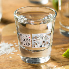 コラージュモダンフォトピンクハッピーマザーズ・デイ ショットグラス