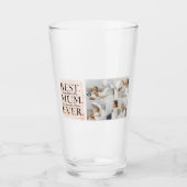 コラージュモダンフォトピンクハッピーマザーズ・デイ タンブラーグラス (正面)