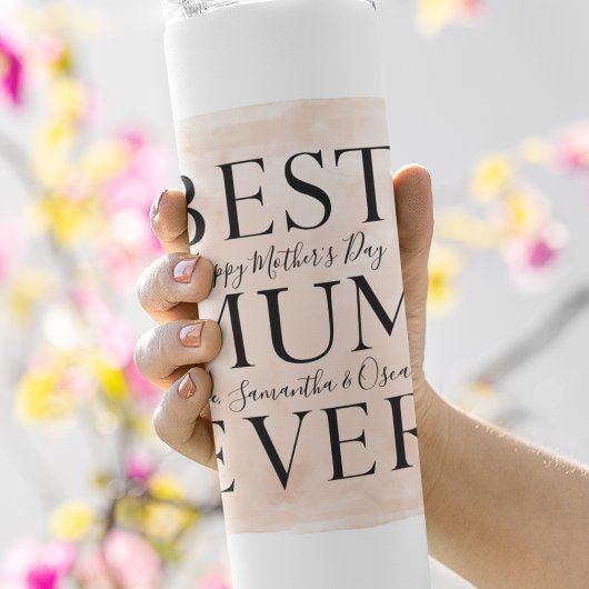 コラージュモダンフォトピンクハッピーマザーズ・デイ タンブラー
