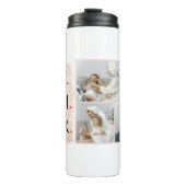 コラージュモダンフォトピンクハッピーマザーズ・デイ タンブラー (正面)