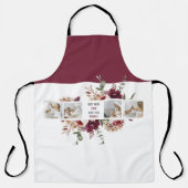 コラージュモダンフォトフラワーフレーム最高のママギフト エプロン (正面)